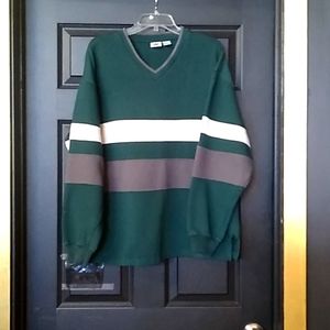 Men's dark green with stripes sweatshirt by Nucleus